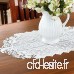 TaiXiuHome moderne minimaliste blanc Chemin de table floral brodé dentelle tissu translucide gaze Décoration pour Maison les hôtel les mariage et noël 40 x 250cm - B01JS02Z3C